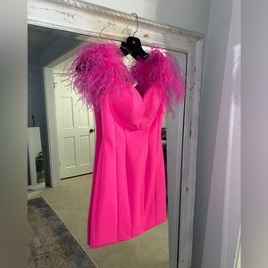 WORN ONCE dance/cocktail dress (size 0) bright pink